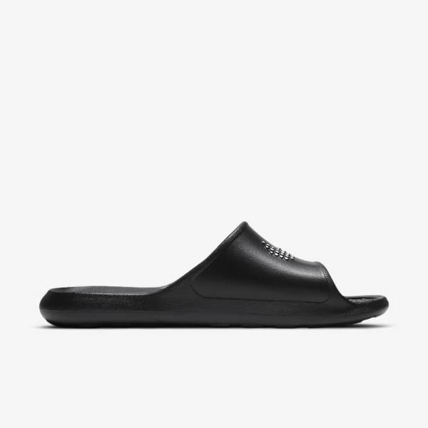 Men's Nike Victori One Shower Slides Black / White | NK627HYA