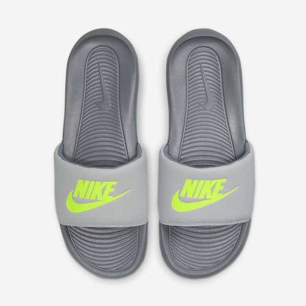 Men's Nike Victori One Slides Grey | NK785IQO