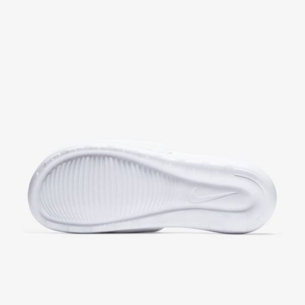 Men's Nike Victori One Slides White / Black | NK741CBF