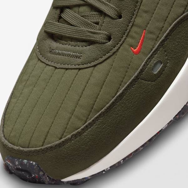 Men's Nike Waffle One Premium Sneakers Olive / Black / Orange | NK297DCM