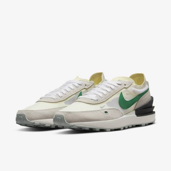 Men's Nike Waffle One Sneakers White / Black | NK639VOW