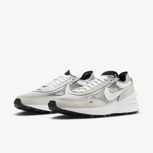 Men's Nike Waffle One Sneakers White / Black / Orange | NK956NAF