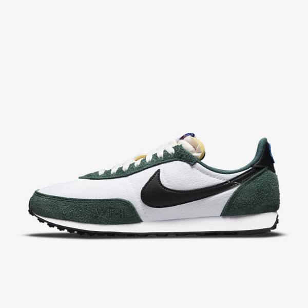 Men\'s Nike Waffle Trainer 2 Sneakers White / Green / Royal / Black | NK529REU