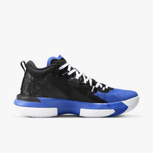 Men's Nike Zion 1 Basketball Shoes Black / Royal / White | NK201CFD