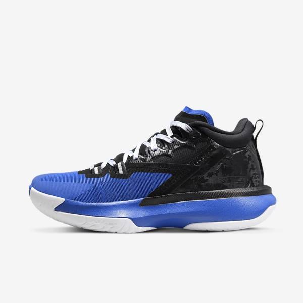 Men\'s Nike Zion 1 Basketball Shoes Black / Royal / White | NK201CFD