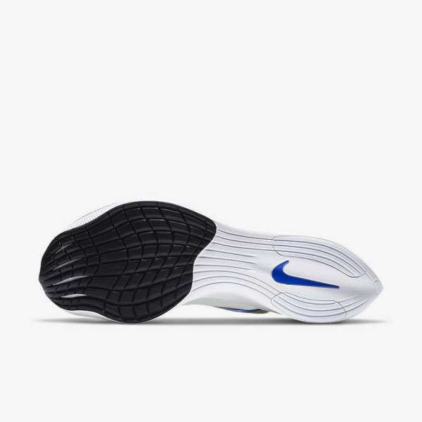 Men's Nike ZoomX Vaporfly NEXT% Road Racing Running Shoes White / Black / Blue | NK638ONU