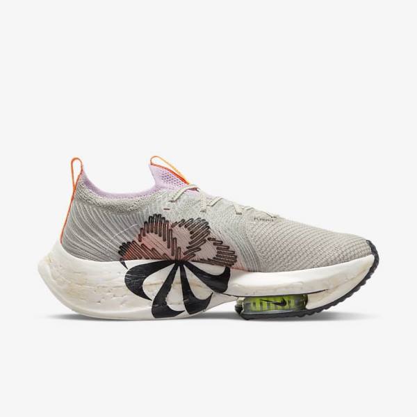 Men's Nike Zoom Alphafly Next Nature Road Racing Running Shoes Blue Grey / Light Pink / Light Cream / Black | NK978WYV