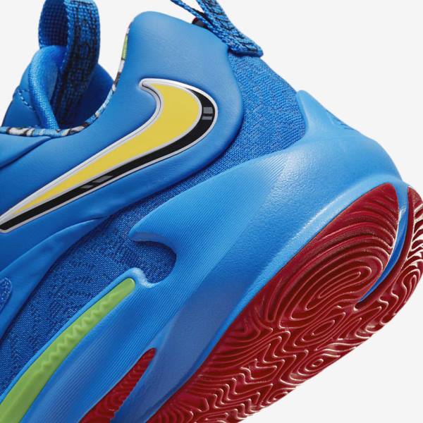 Men's Nike Zoom Freak 3 Basketball Shoes Blue / White / Red / Black | NK975QBK