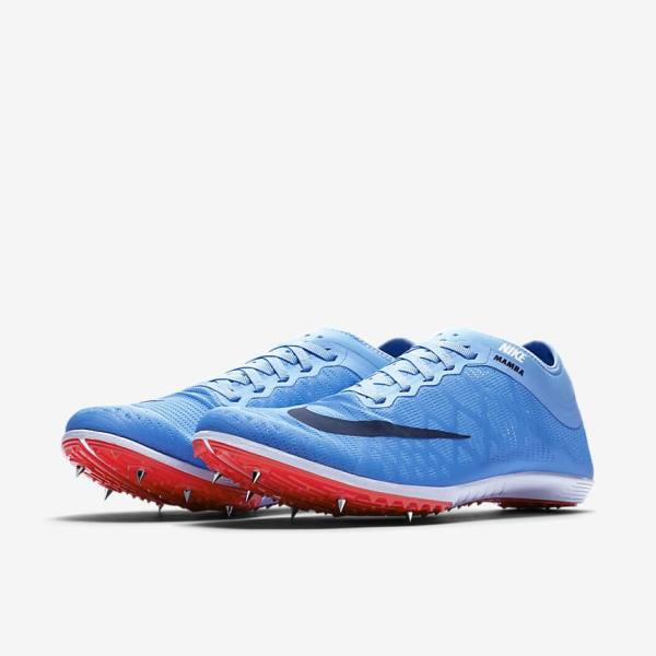 Men's Nike Zoom Mamba 3 Unisex Distance Spike Running Shoes Blue / Light Red / Blue | NK968MQT