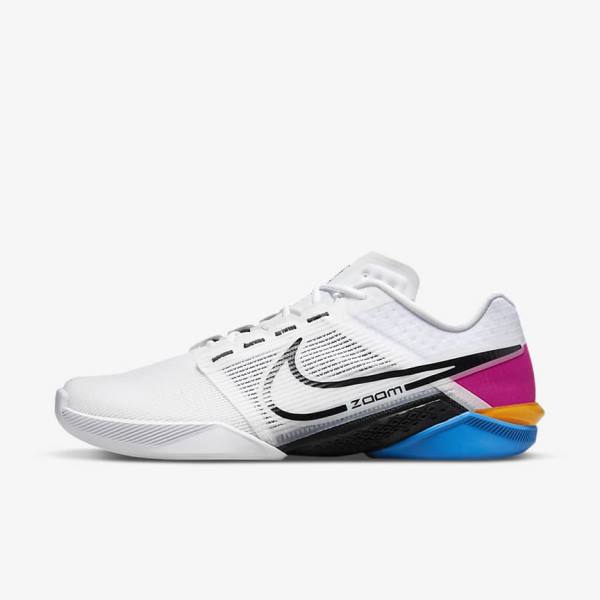 Men\'s Nike Zoom Metcon Turbo 2 Training Shoes White / Blue / Pink / Black | NK463AWQ