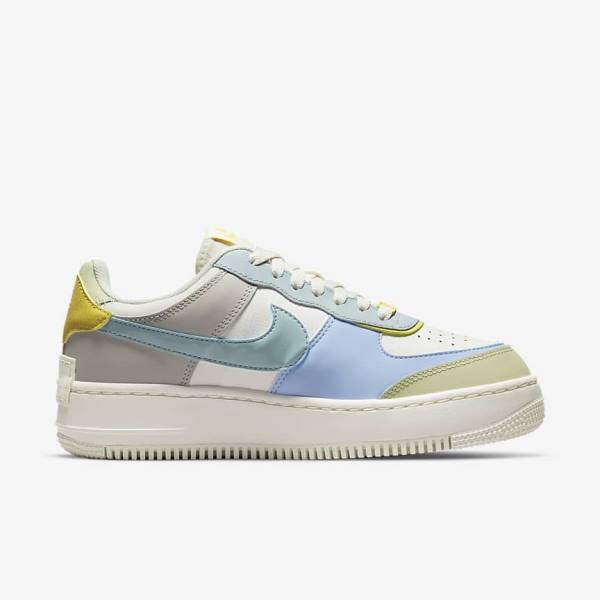 Women's Nike AF-1 Shadow Sneakers Light Blue / Olive | NK027HLM