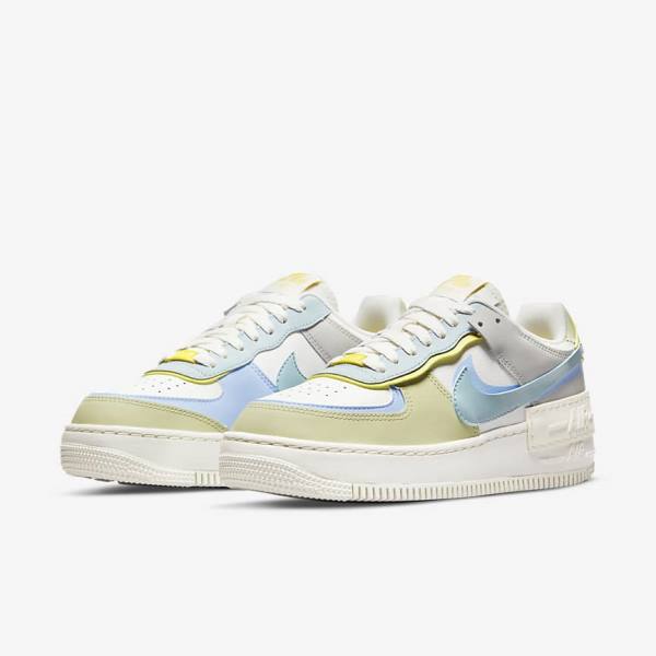 Women's Nike AF-1 Shadow Sneakers Light Blue / Olive | NK027HLM