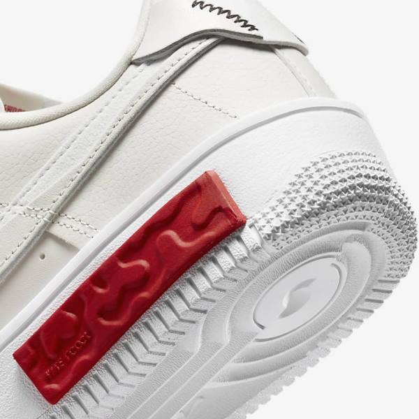 Women's Nike Air Force 1 Fontanka Sneakers White / Red | NK635JAM