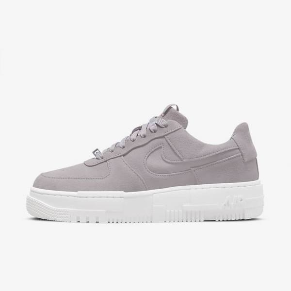 Women\'s Nike Air Force 1 Pixel Sneakers Grey / White / Grey | NK723JGA