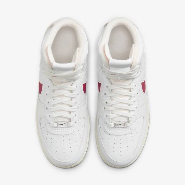 Women's Nike Air Force 1 Sculpt Sneakers White / Red | NK509QLE