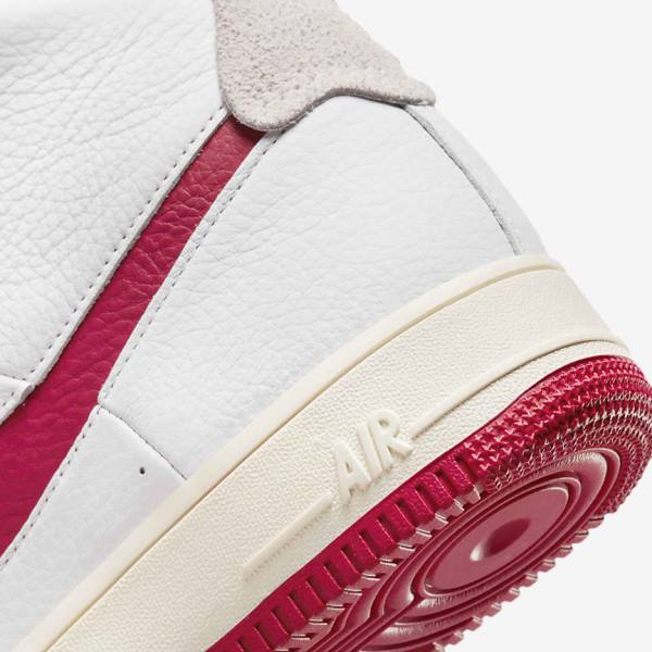 Women's Nike Air Force 1 Sculpt Sneakers White / Red | NK509QLE