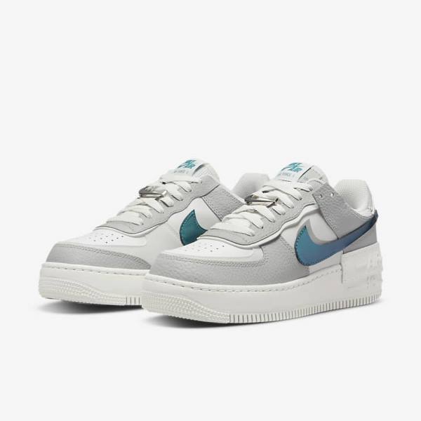 Women's Nike Air Force 1 Shadow Sneakers White / Grey / White | NK019WTU