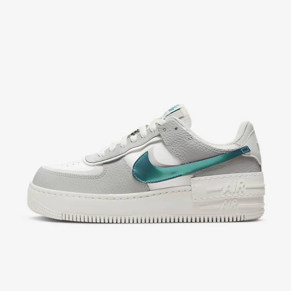 Women\'s Nike Air Force 1 Shadow Sneakers White / Grey / White | NK019WTU