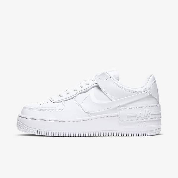 Women\'s Nike Air Force 1 Shadow Sneakers White | NK106CPB