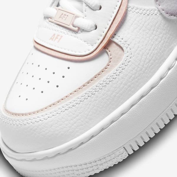 Women's Nike Air Force 1 Shadow Sneakers White / Pink / Rose / Grey | NK876IGU