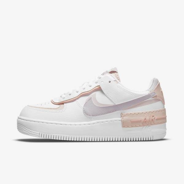 Women\'s Nike Air Force 1 Shadow Sneakers White / Pink / Rose / Grey | NK876IGU