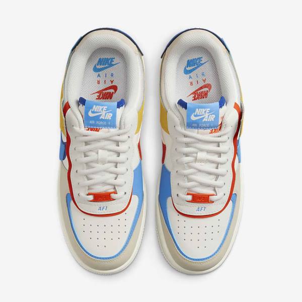 Women's Nike Air Force 1 Shadow Sneakers Royal / Orange / Blue | NK970ZRW