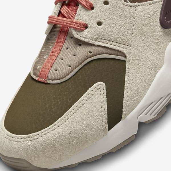 Women's Nike Air Huarache SP Sneakers Khaki / Burgundy | NK195PGA