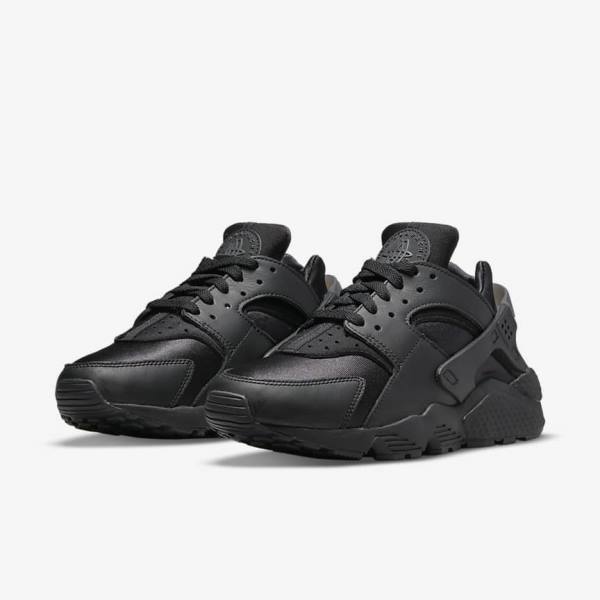 Women's Nike Air Huarache Sneakers Black / Dark Grey | NK953TAK