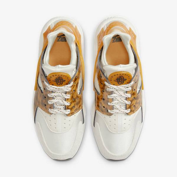 Women's Nike Air Huarache Sneakers Brown / Light Beige / Yellow | NK589EYM