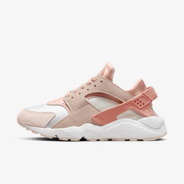 Women\'s Nike Air Huarache Sneakers White / Khaki Grey / Light | NK372YGM