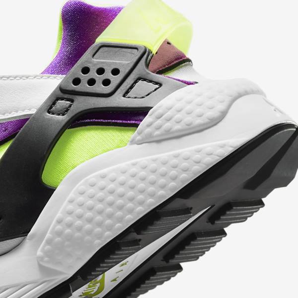 Women's Nike Air Huarache Sneakers White / Black / Yellow | NK542JQR