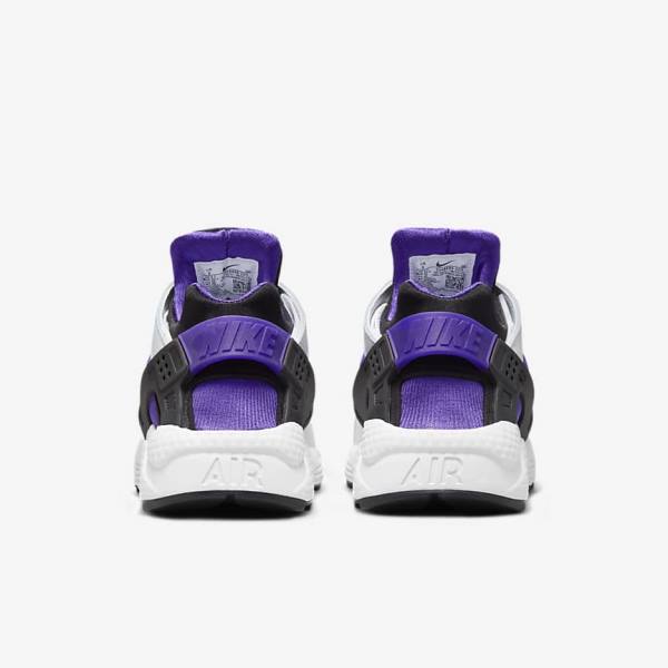 Women's Nike Air Huarache Sneakers White / Purple / Black | NK890EGA