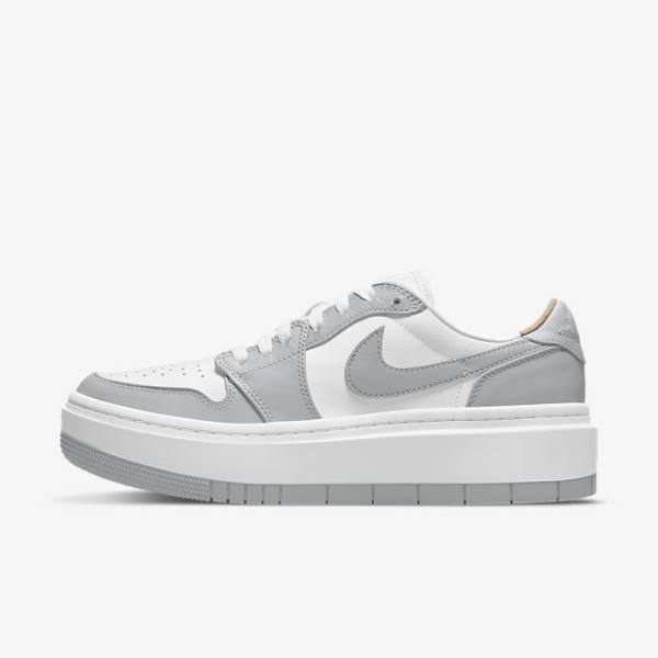 Women\'s Nike Air Jordan 1 Elevate Low Jordan Shoes White / Grey | NK510SMT