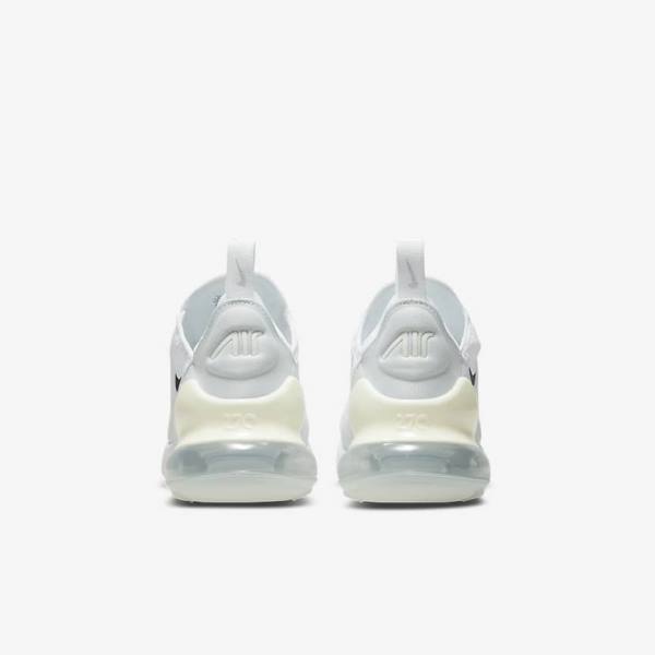 Women's Nike Air Max 270 Sneakers White / Platinum / Metal Silver | NK348CRT