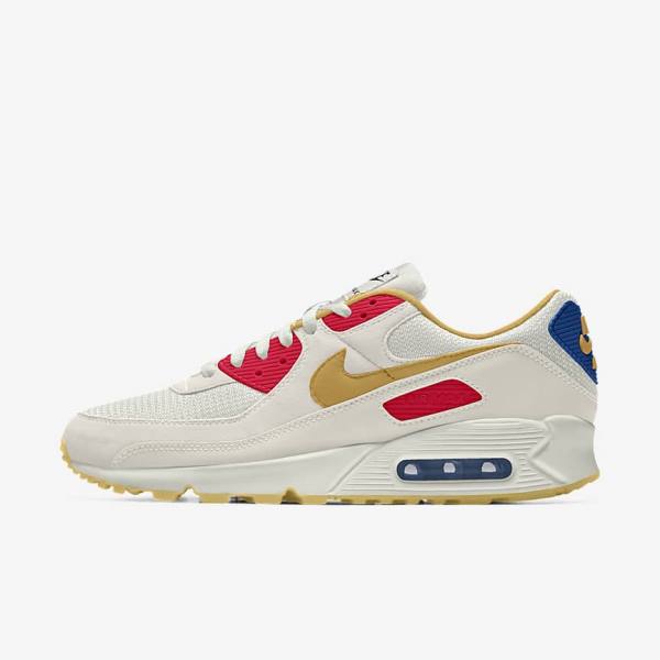 Women\'s Nike Air Max 90 By You Custom Sneakers Multicolor | NK419DIP