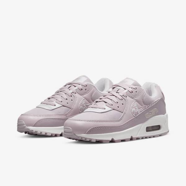 Women's Nike Air Max 90 Sneakers Purple / White | NK289WEQ