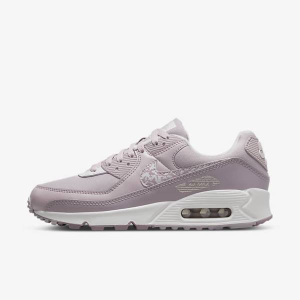 Women\'s Nike Air Max 90 Sneakers Purple / White | NK289WEQ