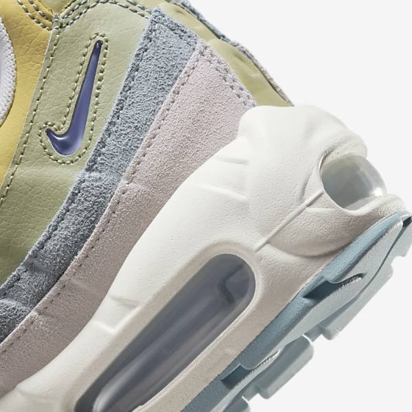 Women's Nike Air Max 95 Sneakers Light Blue / Olive | NK870LWR