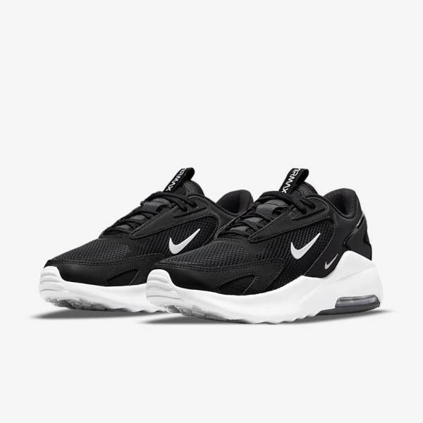 Women's Nike Air Max Bolt Sneakers Black / White | NK037PDU