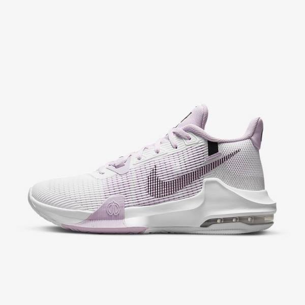 Women\'s Nike Air Max Impact 3 Basketball Shoes White / Black | NK260MYJ