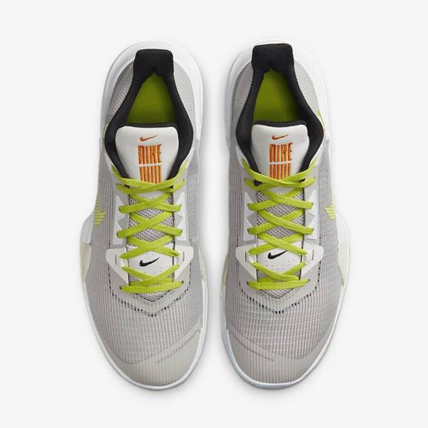 Women's Nike Air Max Impact 3 Basketball Shoes Grey / Green | NK593SHX