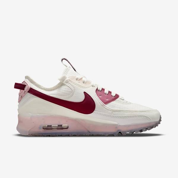 Women's Nike Air Max Terrascape 90 Sneakers White / Pink / Burgundy | NK015JMG