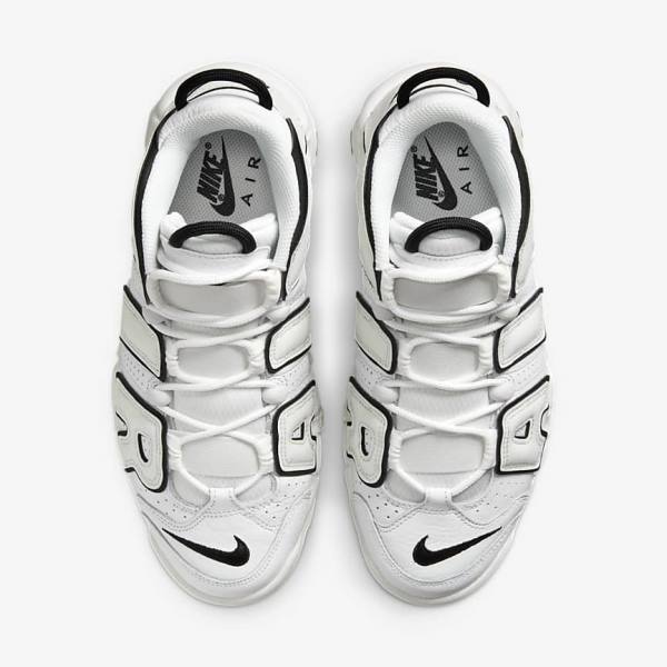 Women's Nike Air More Uptempo Sneakers White / Black | NK539WXB