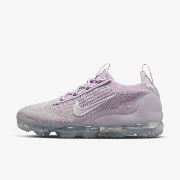 Women\'s Nike Air VaporMax 2021 FK Sneakers Light Pink / White / Metal Silver / Purple | NK279AEX