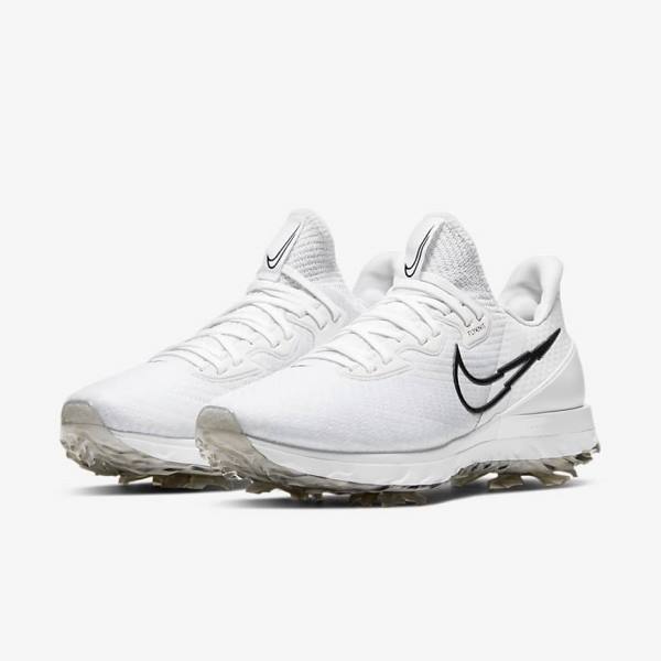 Women's Nike Air Zoom Infinity Tour Golf Shoes White / Platinum / Black | NK729NWJ