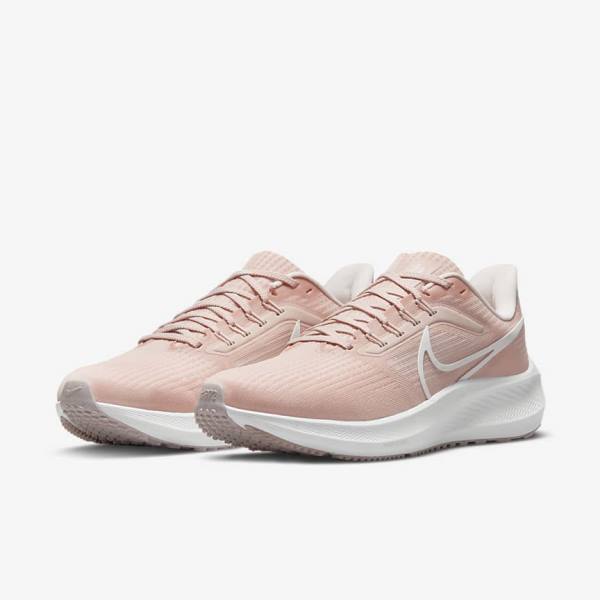 Women's Nike Air Zoom Pegasus 39 Road Running Shoes Pink / Light Pink / White | NK963FKR