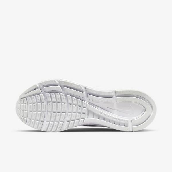 Women's Nike Air Zoom Structure 24 Road Running Shoes White / Platinum / Platinum / Metal Silver | NK697RLV