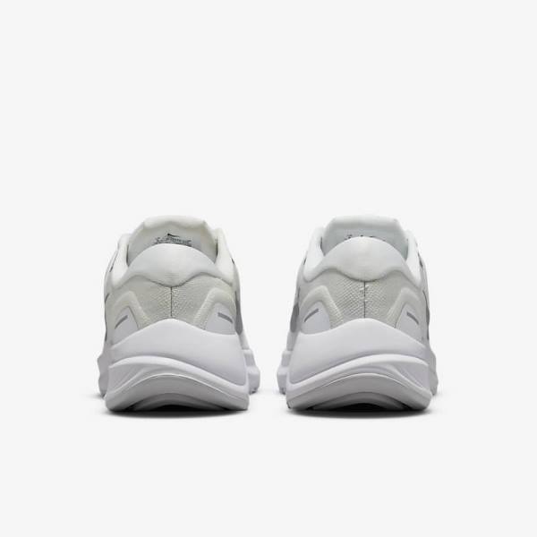 Women's Nike Air Zoom Structure 24 Road Running Shoes White / Platinum / Platinum / Metal Silver | NK697RLV