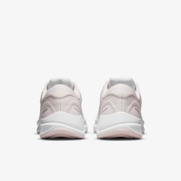 Women's Nike Air Zoom Structure 24 Road Running Shoes White / Light Pink / Grey / Green | NK752ZHU