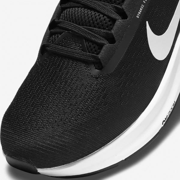 Women's Nike Air Zoom Structure 24 Road Running Shoes Black / White | NK803SLT